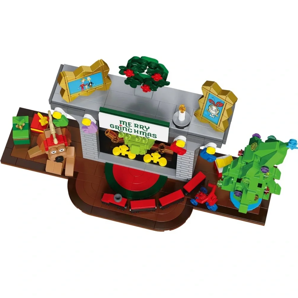 LEGO BRICKCRAFT The GRINCH Dr. Seuss Christmas Fireplace Set - NEW